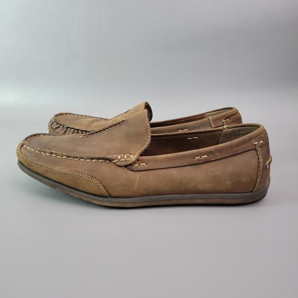 Dockers Men’s Slip On Shoes Micro Suede Memory Foam Size 9.5 Casual Brown - Picture 2 of 10